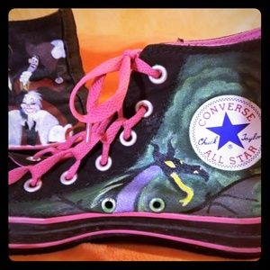 Hand-painted Disney Villains Converse